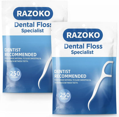 Dental Floss Picks 2-in-1 Clean Sticks 500 Stk