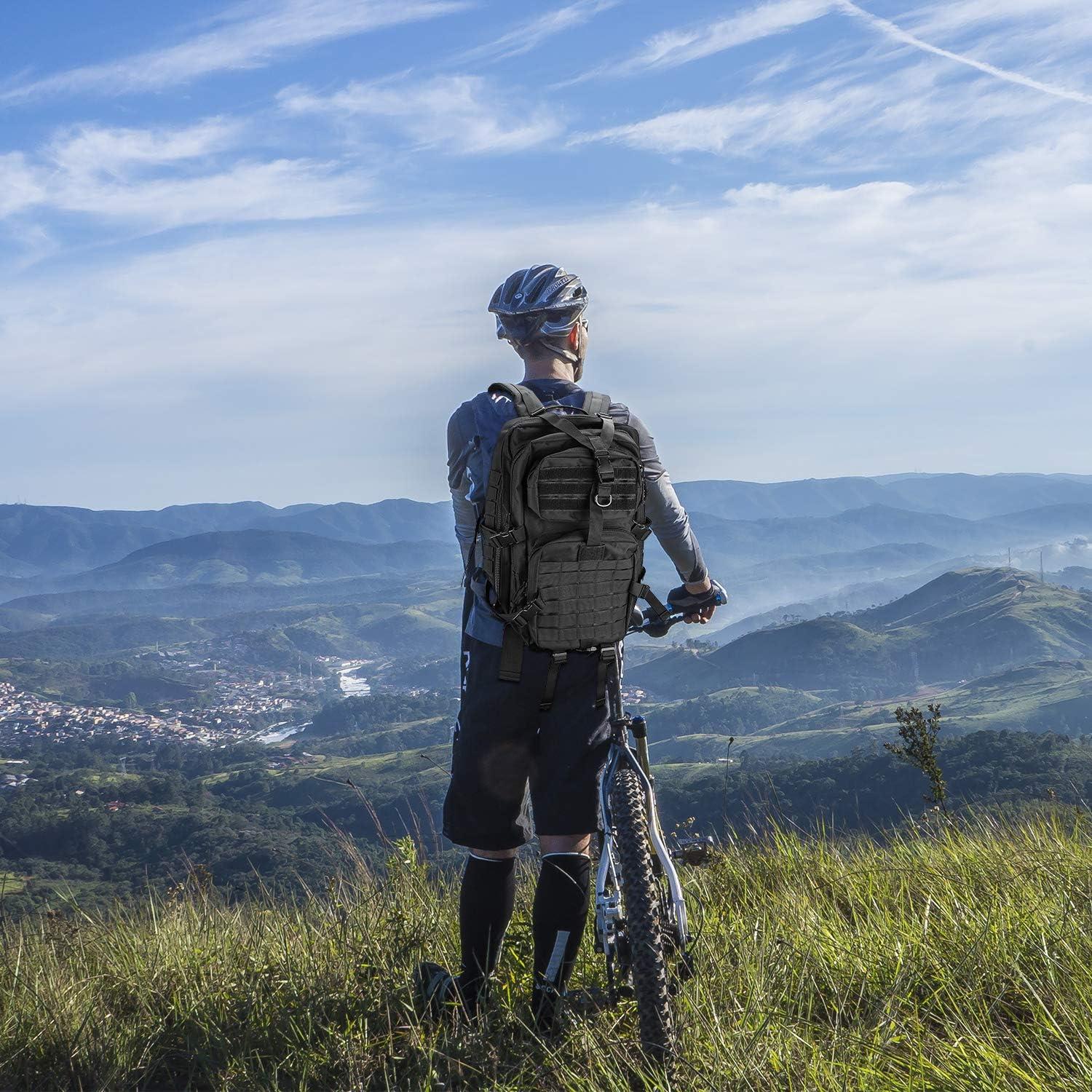 Taktischer Militär Rucksack 42L Wasserdicht 3-Tage Outdoor Schwarz
