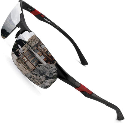 PUKCLAR Sonnenbrille Herren Polarisiert Al-Mg Rechteckig
