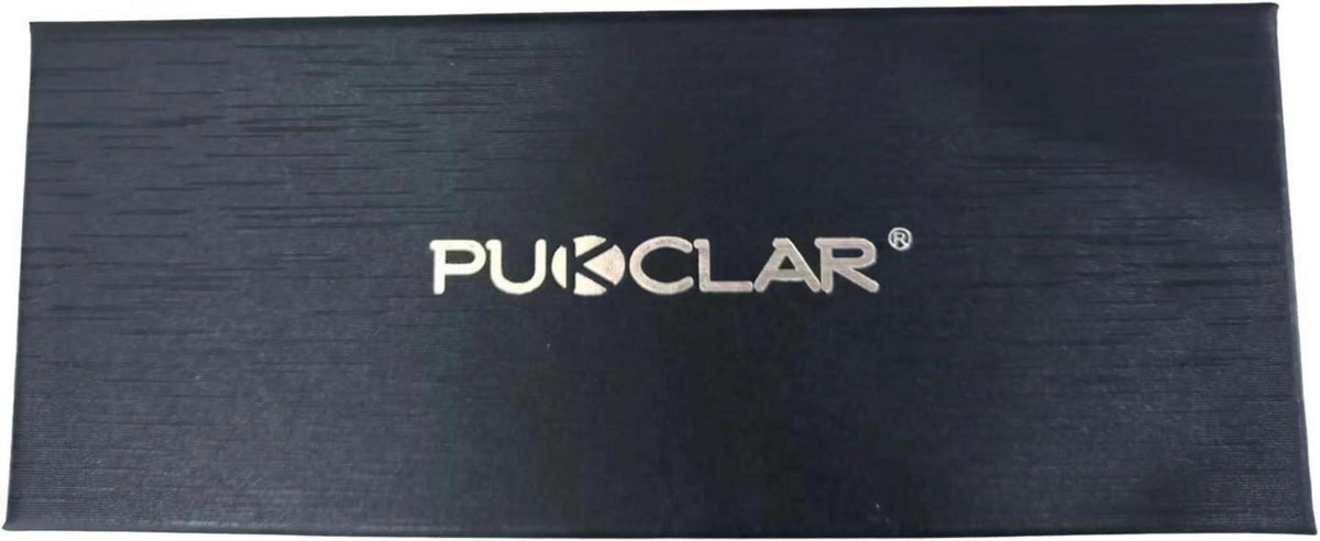PUKCLAR Herren Sonnenbrille Polarisierte Sportbrille Al-Mg Metall Cat 3 Schwarz/ Grau