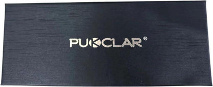 PUKCLAR Herren Sonnenbrille Polarisierte Sportbrille Al-Mg Metall Cat 3 Schwarz/ Grau