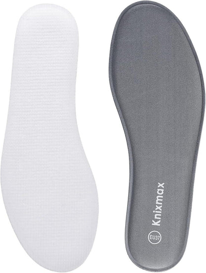 Knixmax Memory Schaum Einlegesohlen Herren Damen Grau Gr. 36-47EU