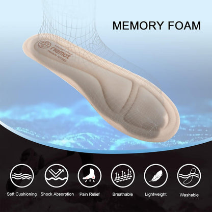 Memory Foam Einlegesohlen für Damen Herren - Weiche Stiefel Sneaker