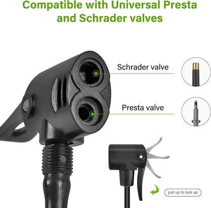 WEIDMAX Hochdruck Standpumpe Fahrradpumpe mit