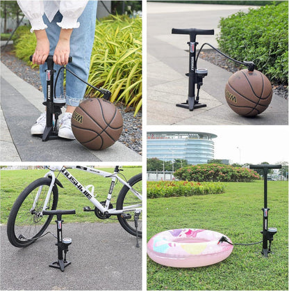 WEIDMAX Hochdruck Standpumpe Fahrradpumpe mit Messgerät, 160 psi
