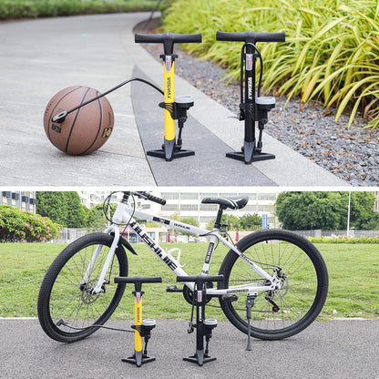 Hochdruck Standpumpe Fahrradpumpe mit Messgerät und Ventilkopf 160 psi
