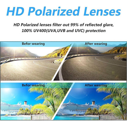 Polarisierte Sportbrille Herren UV400 TR90 Rahmen Schutz