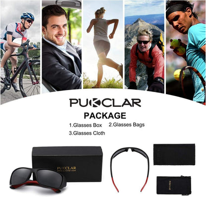 Polarisierte Sportbrille Herren UV400 TR90 Rahmen Schutz