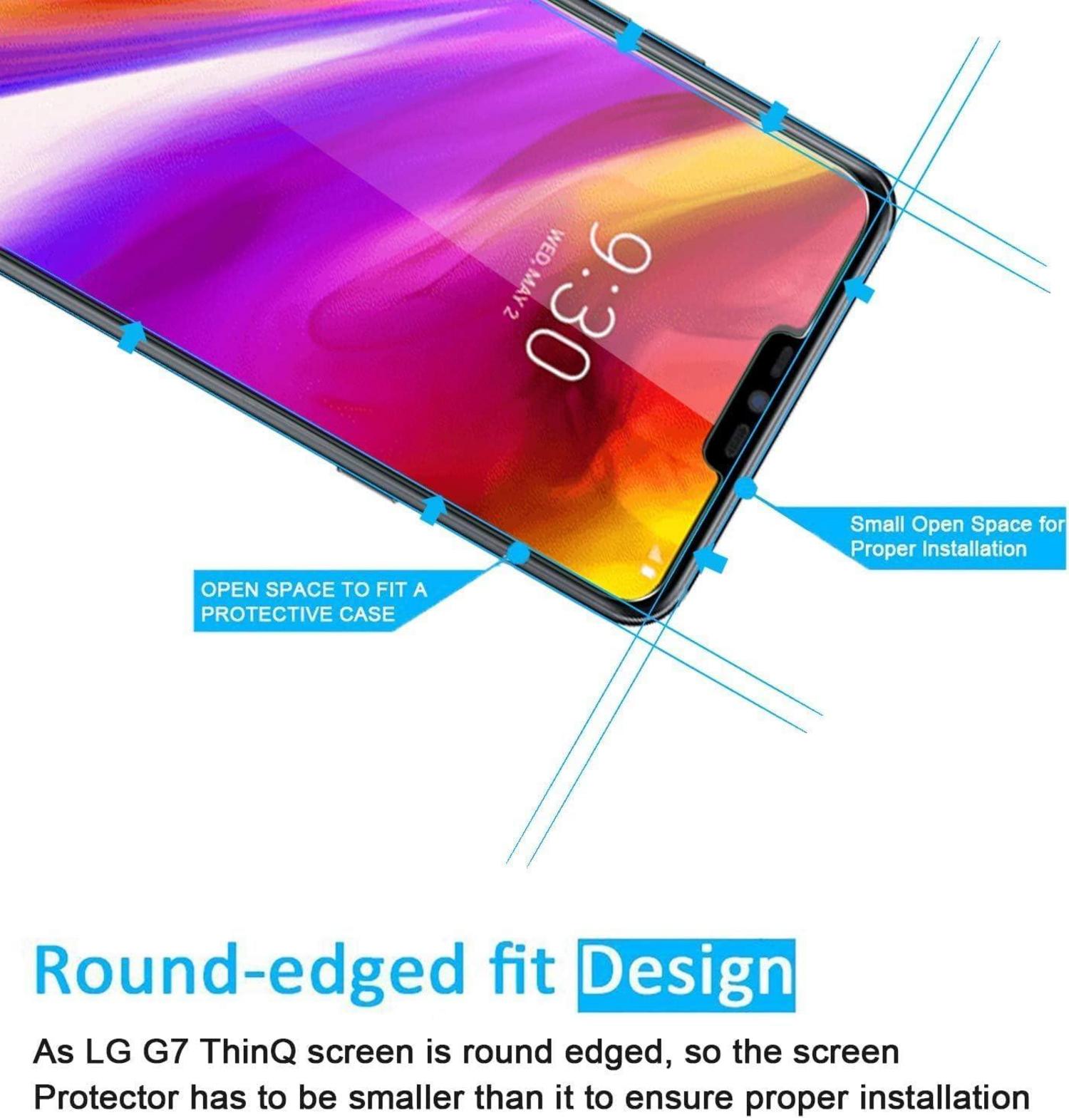 Panzer Schutz Glas für LG G7 ThinQ 2er-Pack 9H Härte