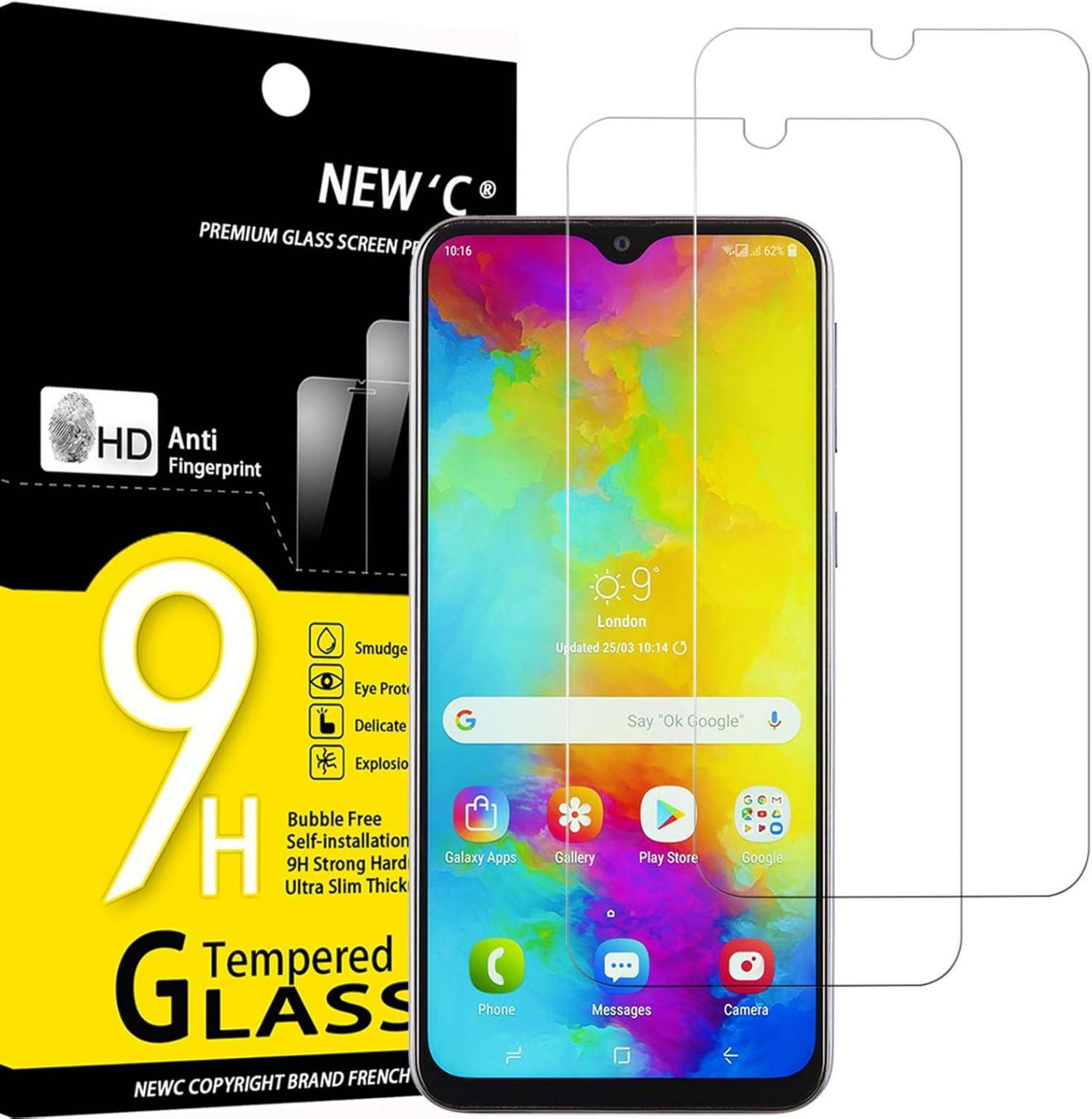 Panzer Schutzglas Samsung Galaxy M20 2er Set 9H Härte Displayfolie