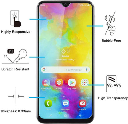 Panzer Schutz Glas Samsung Galaxy M20 2er Pack 9H Härte HD