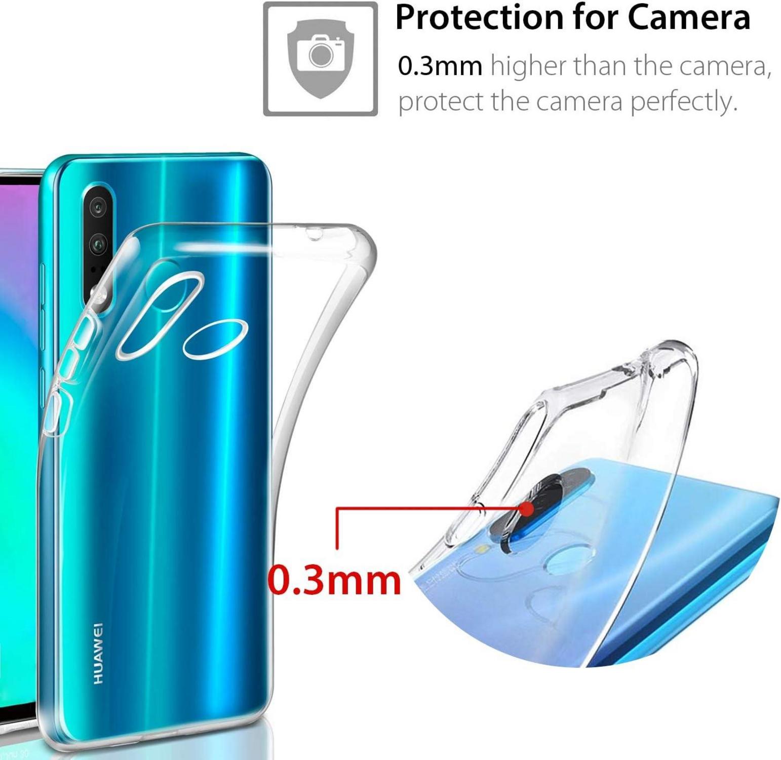 NEW'C Huawei P30 Lite Hülle Transparent TPU Silikon Schutzhülle