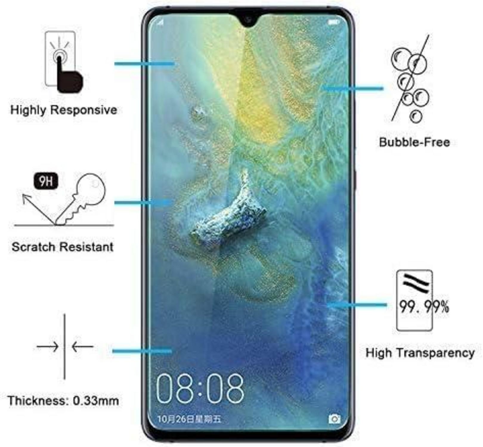 Panzer Schutz Glas Huawei Mate 20x 3er Pack 9H Härte