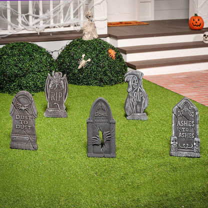 Halloween Grabsteine Set 5 Stück Schaumstoff RIP Friedhof
