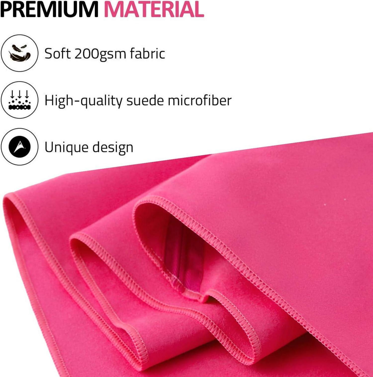Mikrofaser Handtuch Schnelltrocknend Kompakt Fuchsia 60x30cm