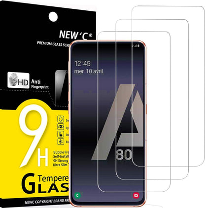 Panzer Schutz Glas für Samsung Galaxy A80 A90 9H HD 3er Pack