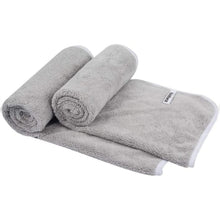 2er Pack Mikrofaser Handtücher 40x76cm Hellgrau - Saugstarke