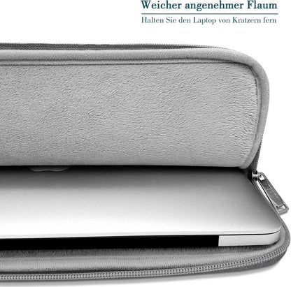 TECOOL Laptoptasche 15,6 Zoll wasserdicht Notebook Hülle Dunkelgrau