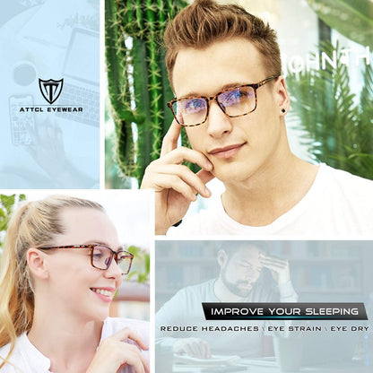 ATTCL Unisex Blaulichtfilter Computerbrille UV Blockierend