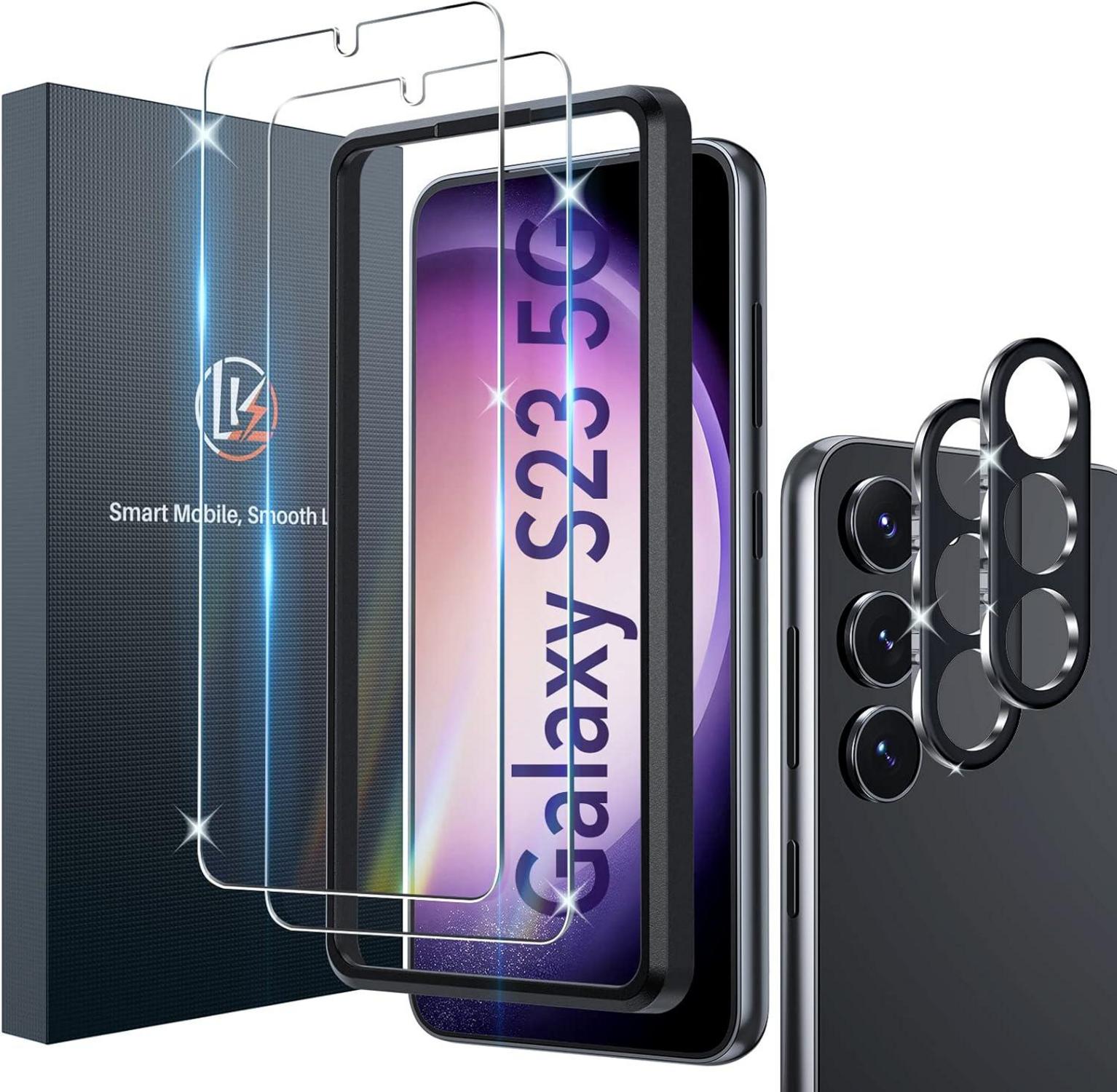 Samsung Galaxy S23 5G Schutzfolie 2x Panzerglas, 2x Kameraglas, 9H