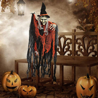 3er Set 90 cm Hängende Geister Halloween Deko Sensenmann Hexe außen