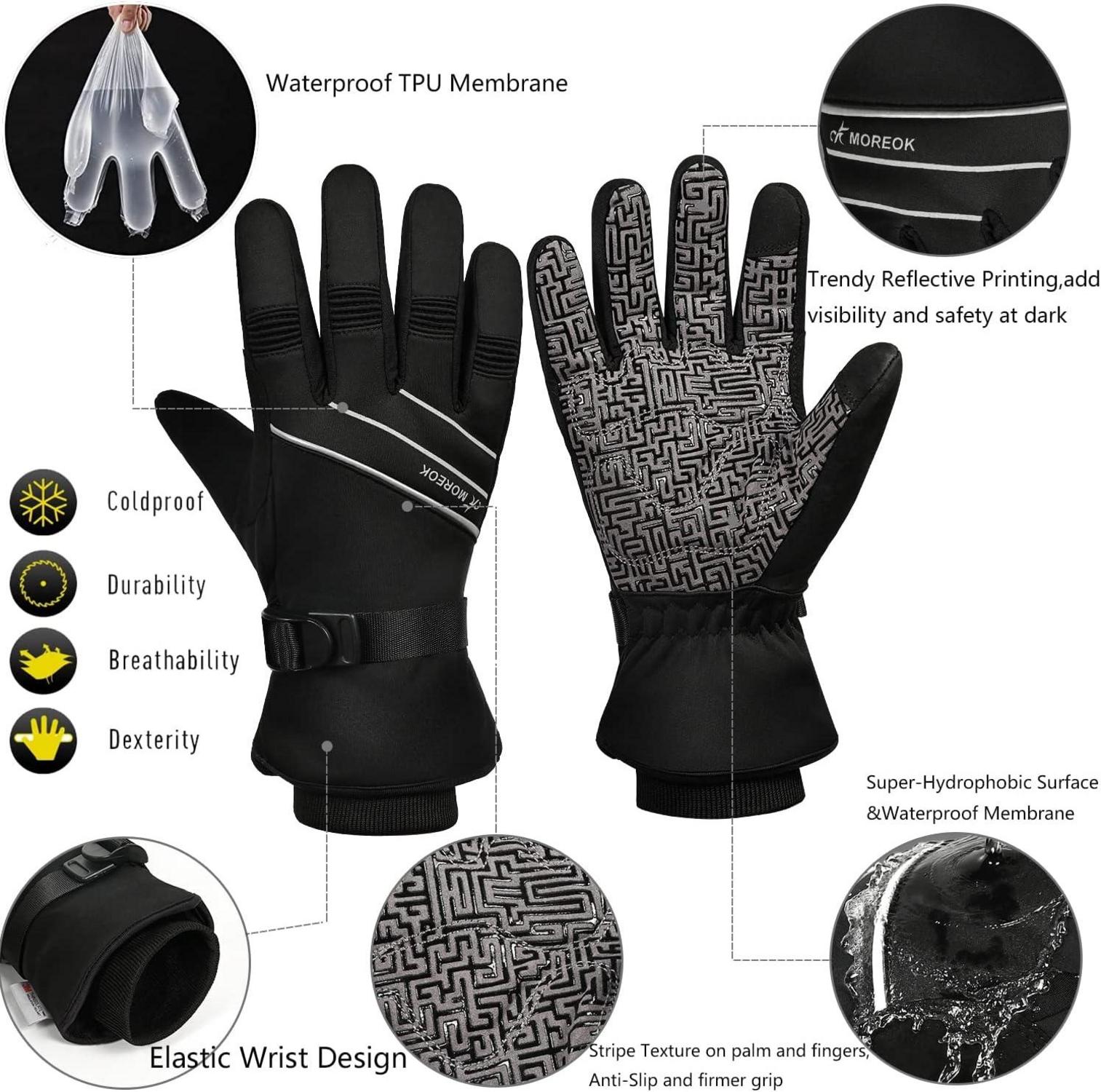 BIKINGMOREOK Winterhandschuhe 3M Thinsulate Touchscreen