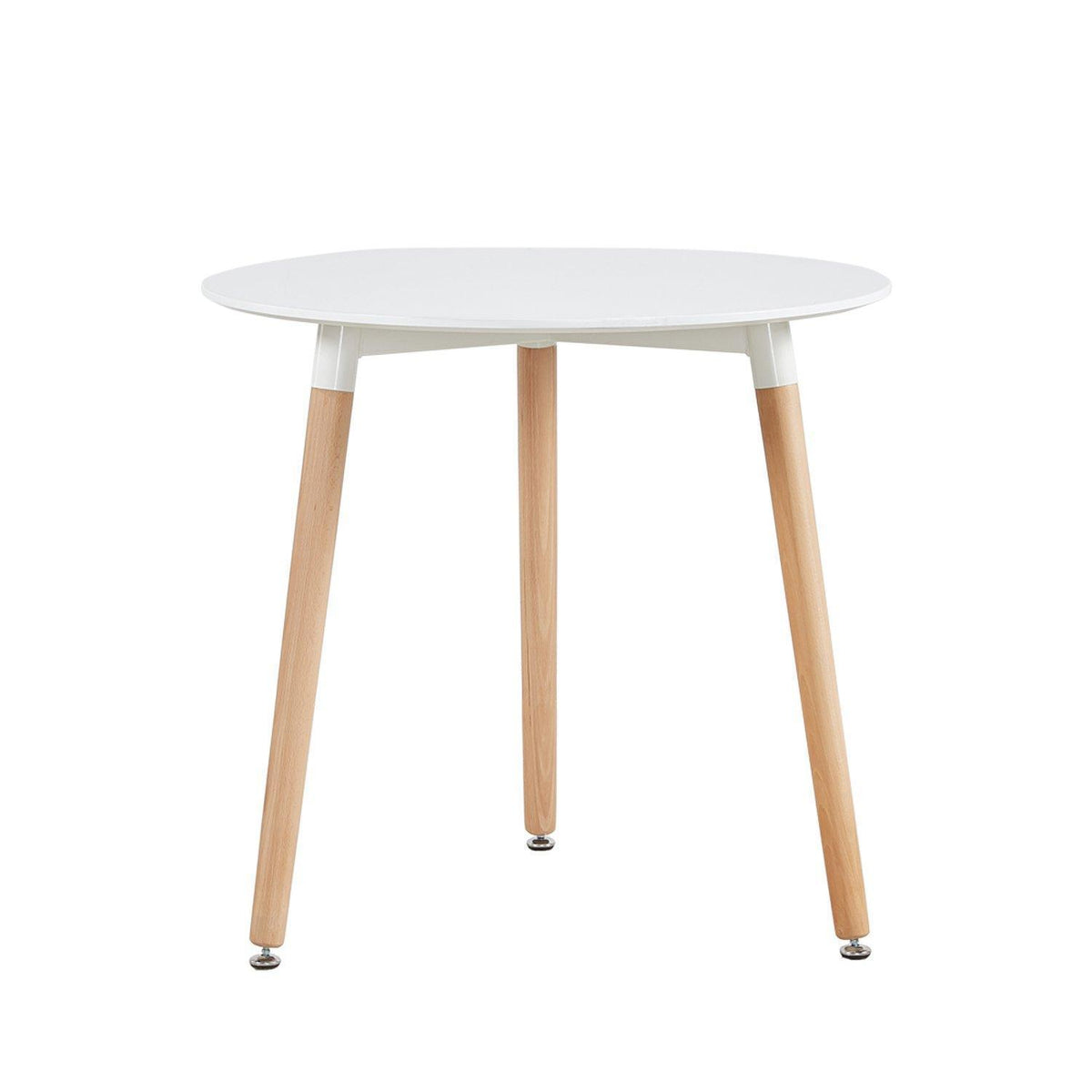 Runder Esstisch Weiß Skandinavisch | 80x72cm Küchentisch Holz