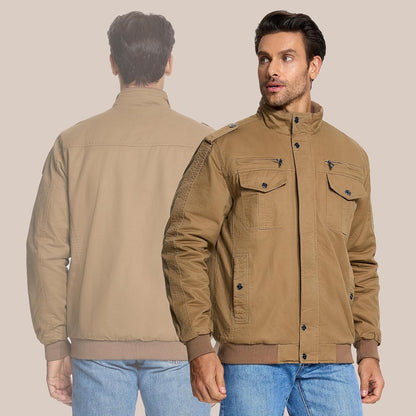Herren Winterjacke Sherpa gefüttert Khaki 3XL