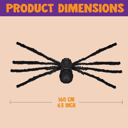 2er Set Haarige Spinnen 160cm Halloween Deko Horror Indoor Outdoor