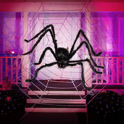2er Set Haarige Spinnen 160cm Halloween Deko Horror Indoor Outdoor