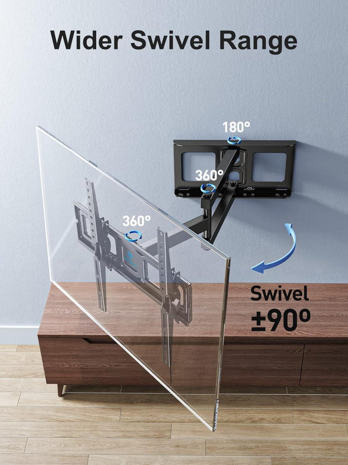 TV Wandhalterung Schwenkbar Neigbar für 26-60 Zoll Fernseher bis 40kg