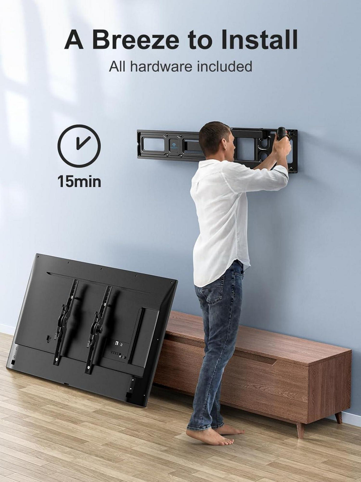 TV Wandhalterung Schwenkbar Neigbar 26-60 Zoll bis 40kg VESA 400x400mm