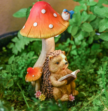Igel Gartenfigur Solarleuchte Harz Wasserdicht 26cm