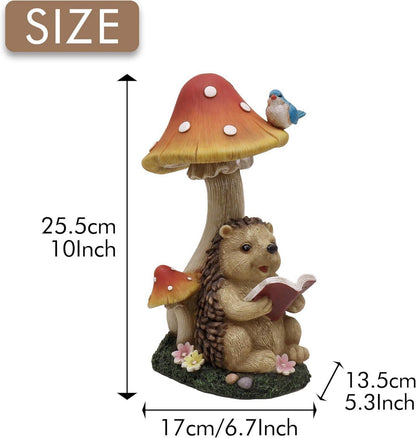 Solar Gartenleuchte Igel mit Pilz Deko Gartendeko Frauen 26cm