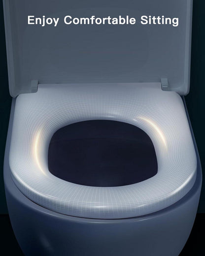 Toilettendeckel mit Absenkautomatik D-Form weiß Antibakteriell & Quick-Release