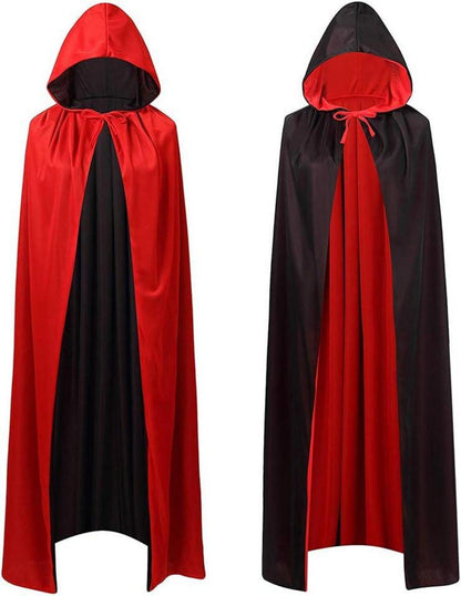 Vampir Umhang Schwarz Rot Doppelseitig Erwachsene Halloween Kostüm