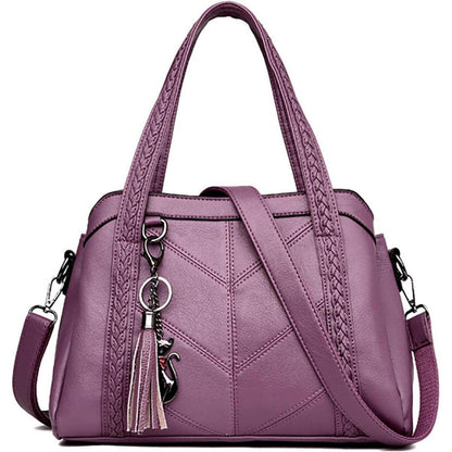 Damen Hobo Schultertasche aus PU-Leder mit Reißverschluss