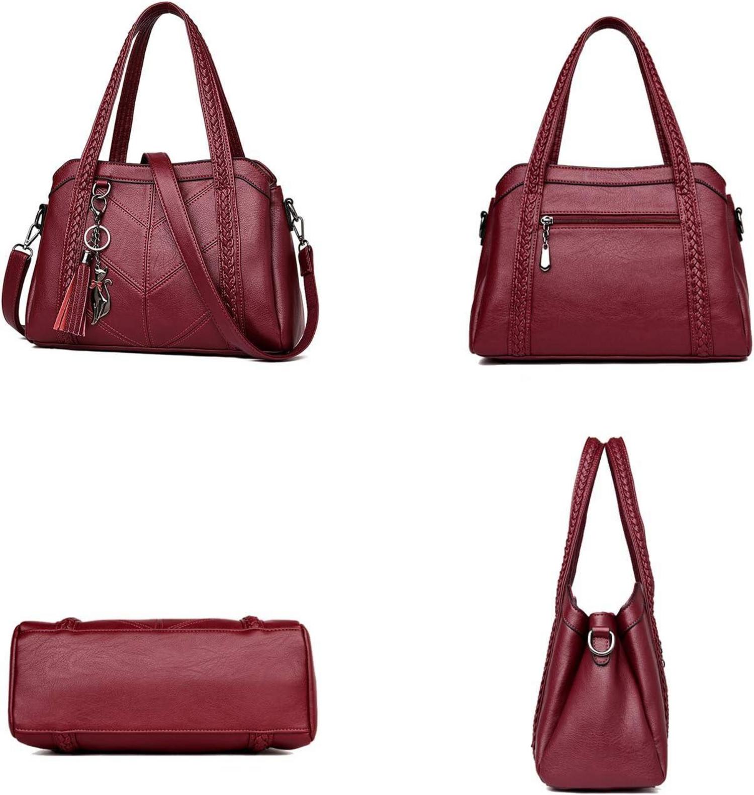 Moderne Damen Hobo Schultertasche in PU-Leder mit Schultergurt