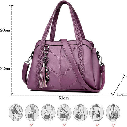 Damen Hobo Schultertasche PU-Leder Umhängetasche Coolives