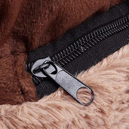 Bärentatze Hundebett abnehmbar – Kaffeebraun, L (73x80cm)