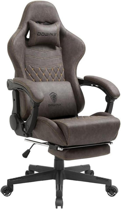 Ergonomischer Gaming Stuhl mit Massage Lendenwirbelstütze, Racing Stil