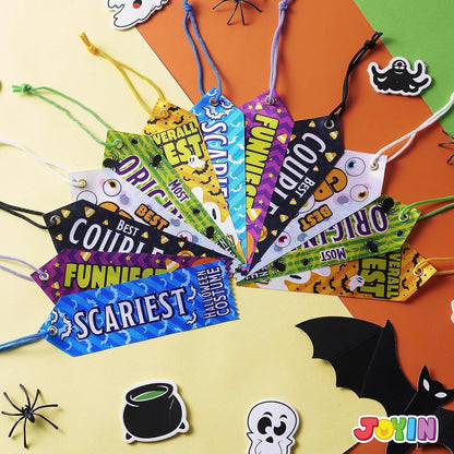 Halloween Medaillen Trophäen und Bänder Set für Party Feier 24 Stück