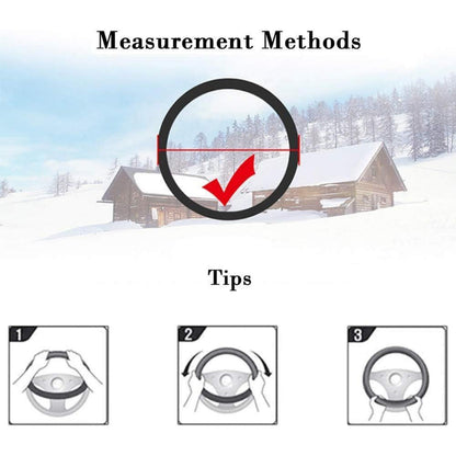 Plüsch Lenkradhülle Winter – Weich & Komfortabel 36-39cm