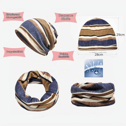 Chemo Hut 3er Pack Beanie Schal Turban für Haarausfall Mix Color