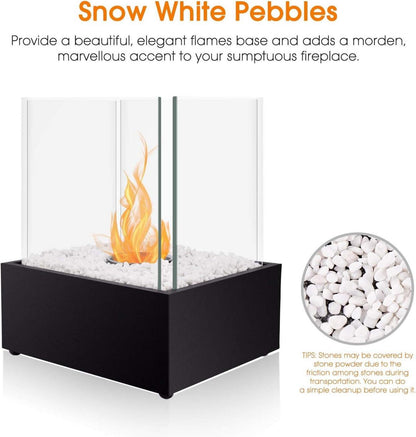 Bio Ethanol Kamin Tischfeuer mit Löschhilfe 24.5x20.5x29 cm