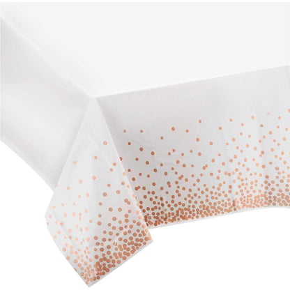 Einweg Tischdecke 137x274 cm, Rosegold, 4 Stück