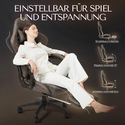 Dowinx Gaming Stuhl Bürostuhl mit Massage Lendenwirbelstütze