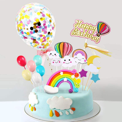 Kuchendeko Happy Birthday Tortendeko Geburtstag Cake Topper Regenbogen