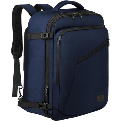 Erweiterbarer Handgepäck Rucksack 40L, Blau, 50x35x20cm