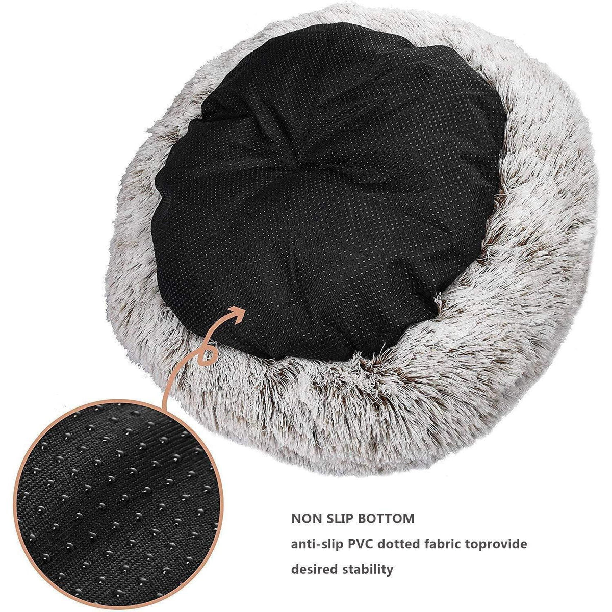 Flauschiges Donut Hundebett – Warmes Kissen für Hunde & Katzen, 120cm